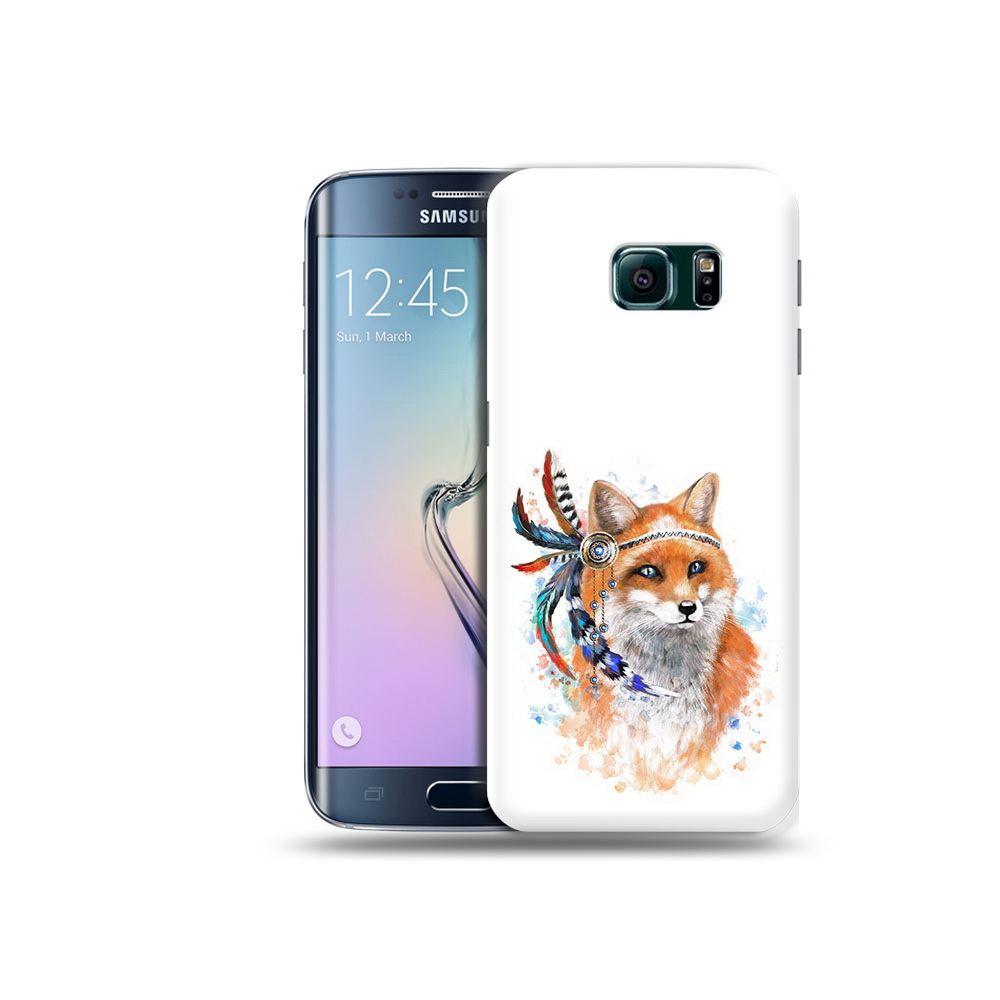 

Чехол MyPads Tocco для Samsung Galaxy S6 Edge инду лиса, Прозрачный, Tocco