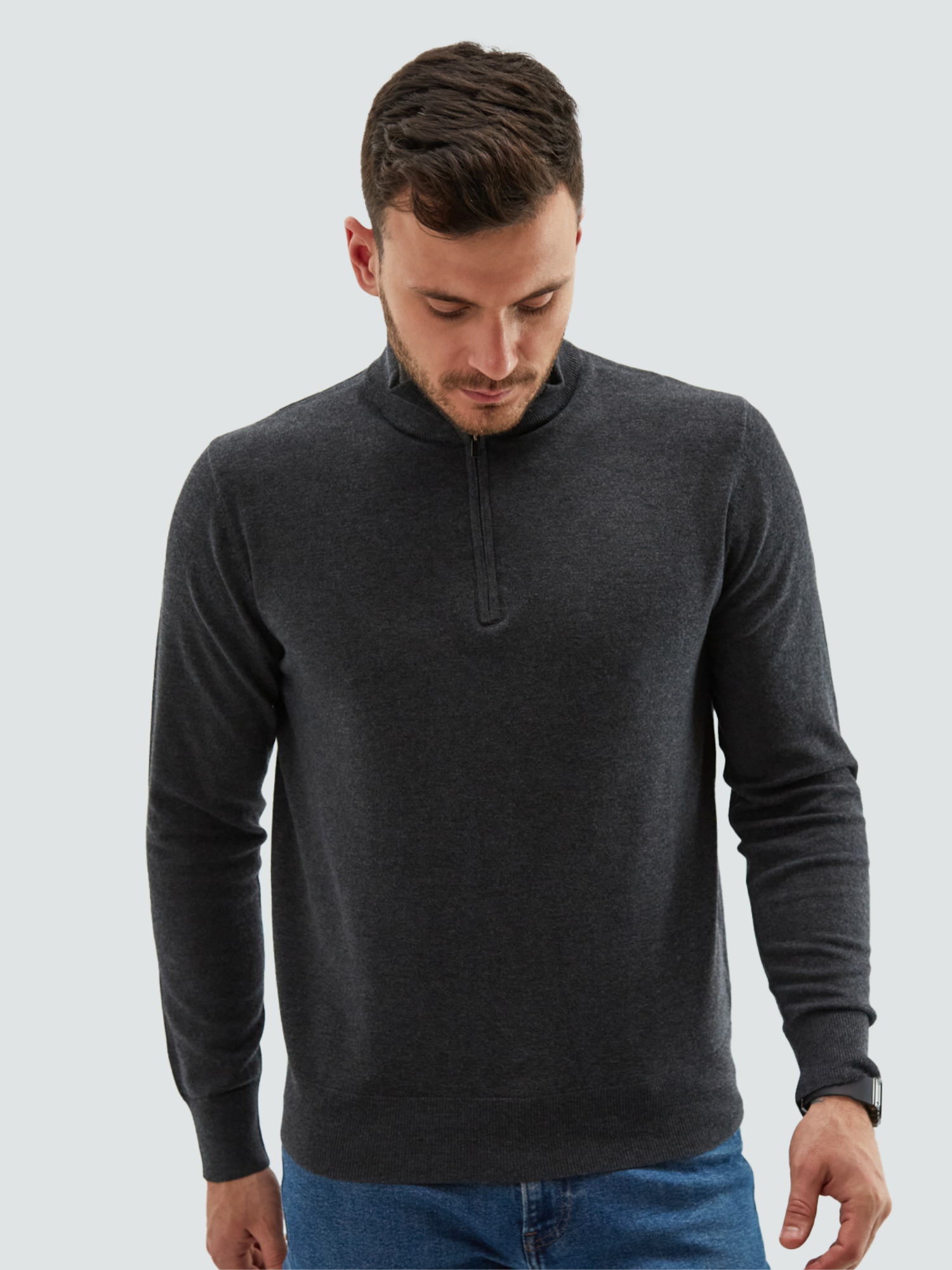 

Джемпер мужской MANAFOFF 8102 серый 2XL, 8102