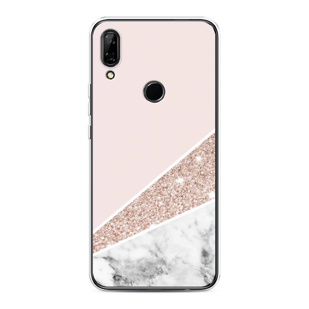 

Чехол для Honor 9X/Huawei P Smart Z "Блестящий розовый мрамор", 69450-3