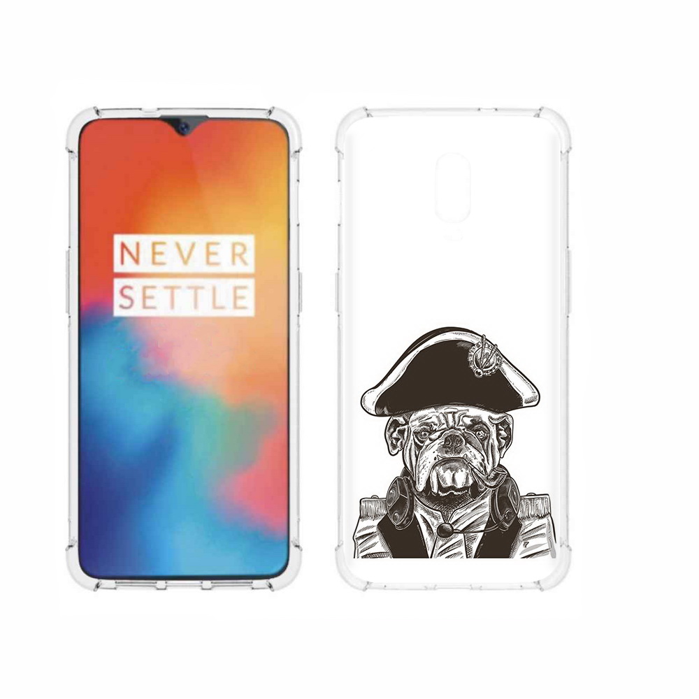 

Чехол MyPads Tocco для OnePlus 6T мопс генерал, Прозрачный, Tocco