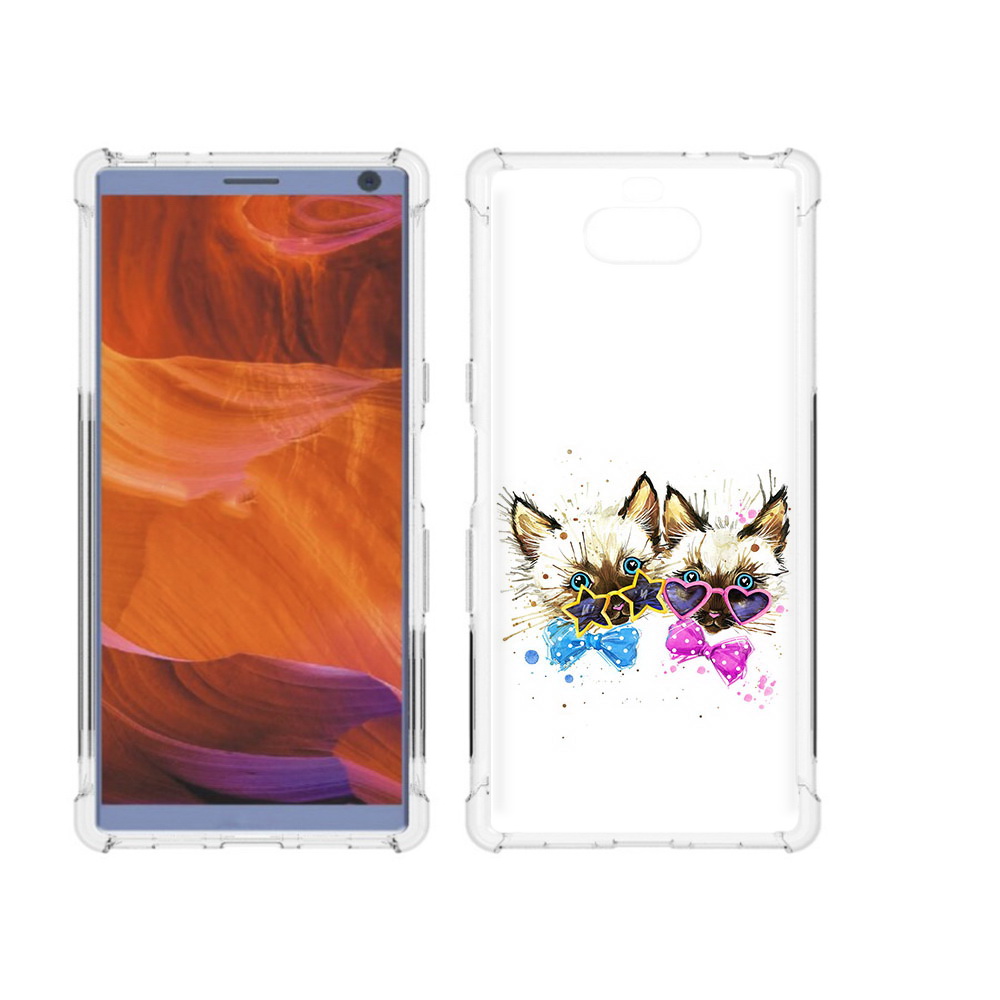 

Чехол MyPads Tocco для Sony Xperia 10 Plus милые котята, Прозрачный, Tocco