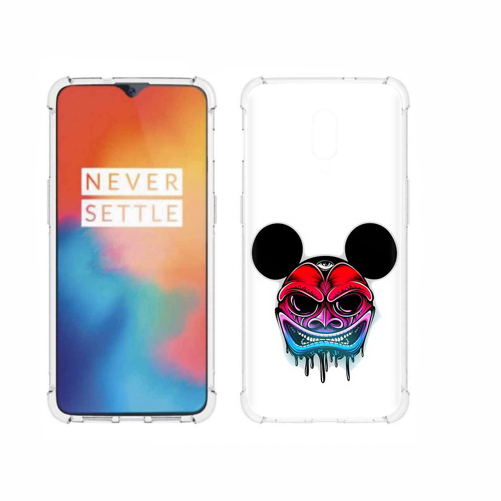

Чехол MyPads Tocco для OnePlus 6T микки в маске, Прозрачный, Tocco
