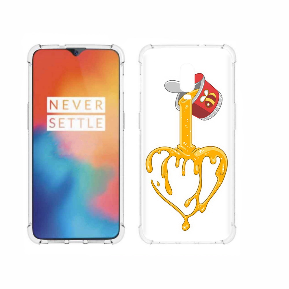 

Чехол MyPads Tocco для OnePlus 6T медовое сердце, Прозрачный, Tocco