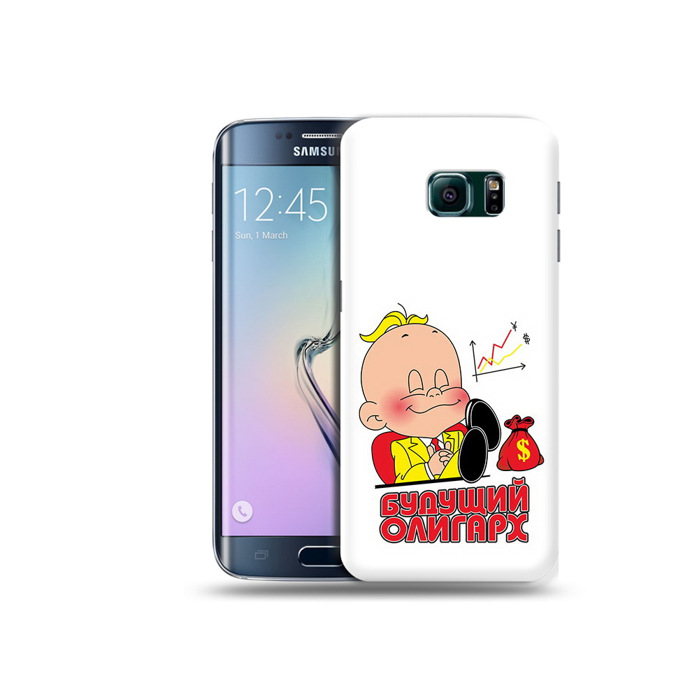

Чехол MyPads Tocco для Samsung Galaxy S6 Edge Будущий олигарх, Прозрачный, Tocco
