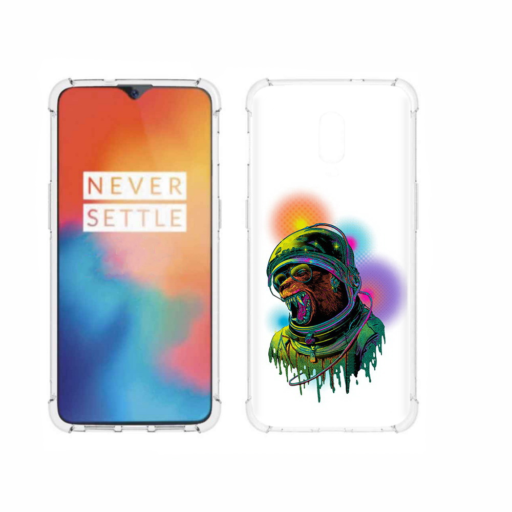 

Чехол MyPads Tocco для OnePlus 6T медведь космонавт, Прозрачный, Tocco