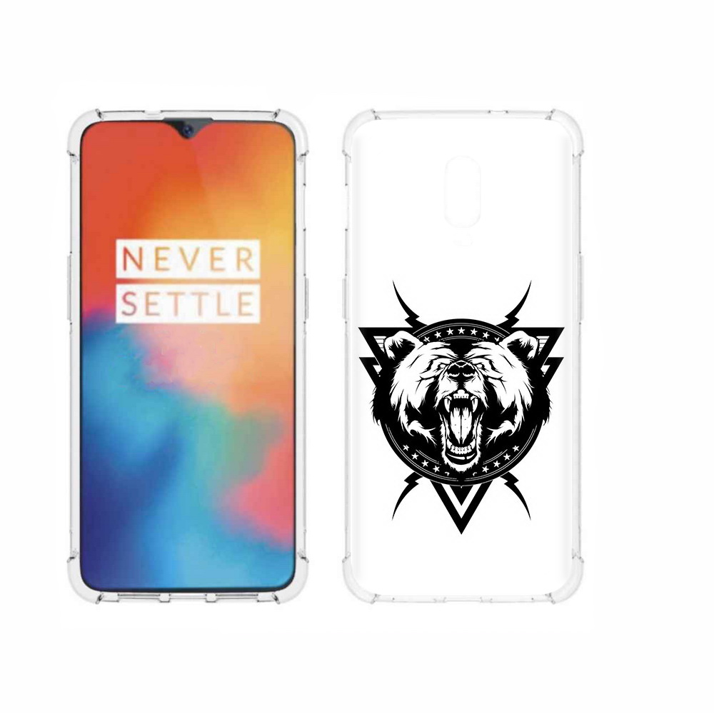 

Чехол MyPads Tocco для OnePlus 6T медведь в треугольнике, Прозрачный, Tocco