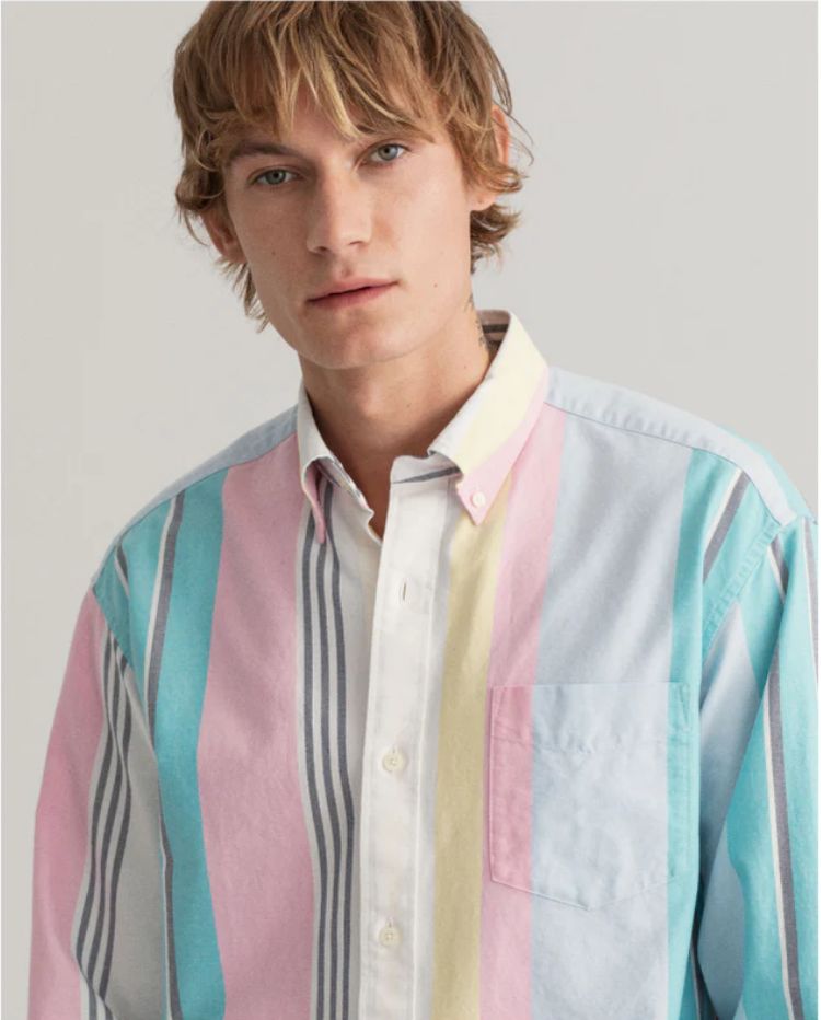

Рубашка мужская GANT 3020474 голубая 2XL, Голубой, 3020474