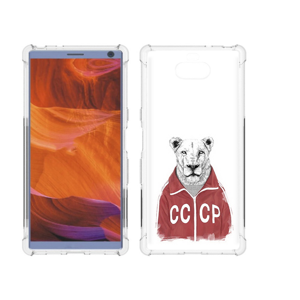 

Чехол MyPads Tocco для Sony Xperia 10 Plus львица ссср, Прозрачный, Tocco