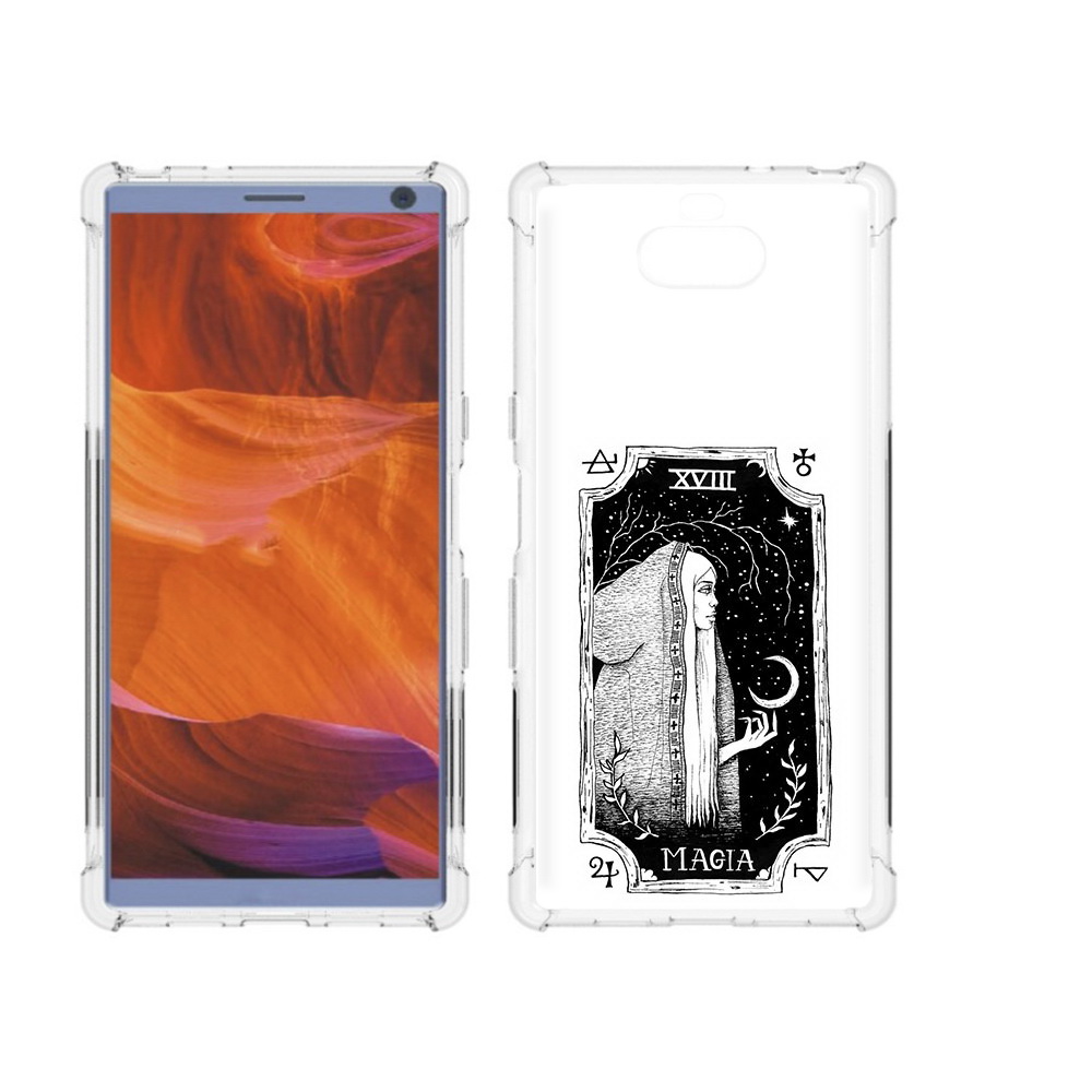 

Чехол MyPads Tocco для Sony Xperia 10 Plus лунная магия, Прозрачный, Tocco