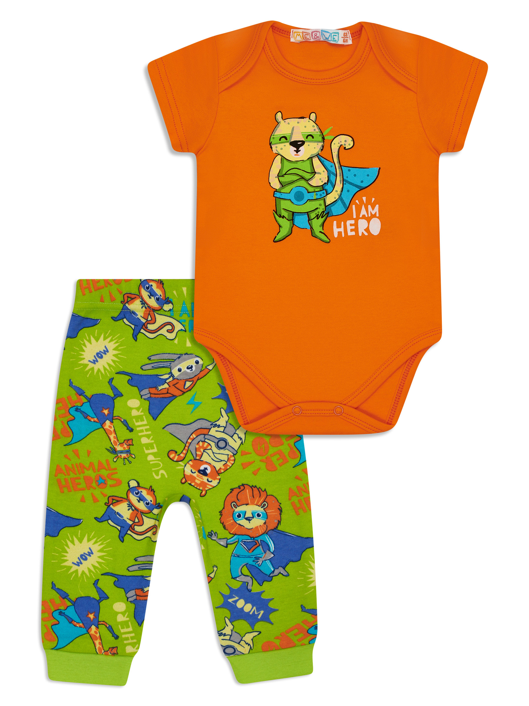 Комплект одежды новорожденным Me&We NB122-J726-333 Оранжевый-68