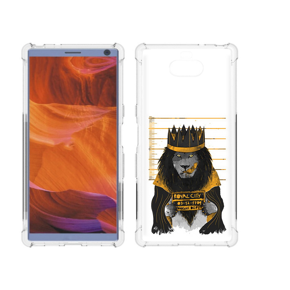 

Чехол MyPads Tocco для Sony Xperia 10 Plus лев в законе, Прозрачный, Tocco