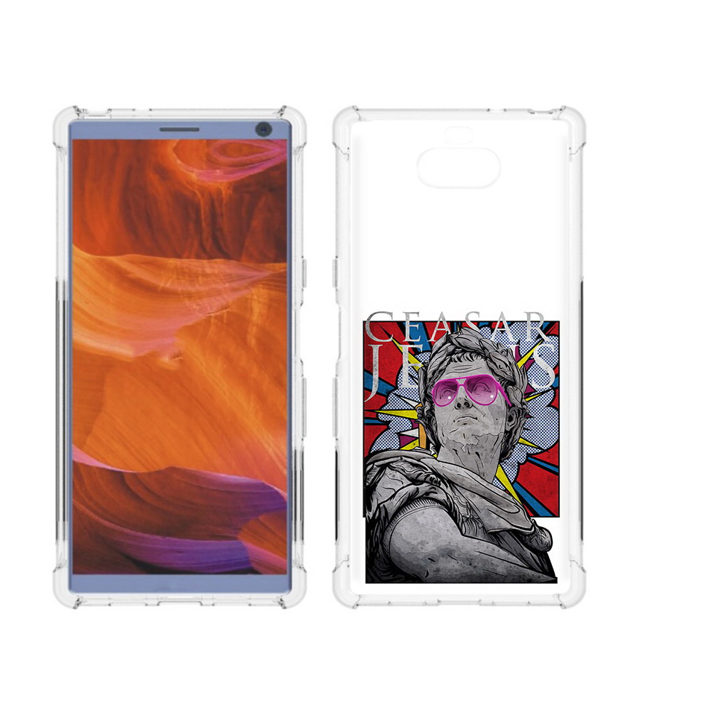 

Чехол MyPads Tocco для Sony Xperia 10 Plus крутая статуя свободы, Прозрачный, Tocco