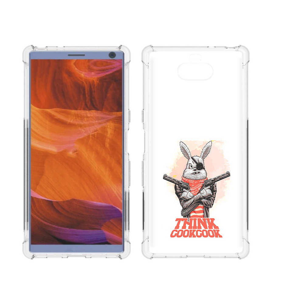 

Чехол MyPads Tocco для Sony Xperia 10 Plus кролик пират, Прозрачный, Tocco
