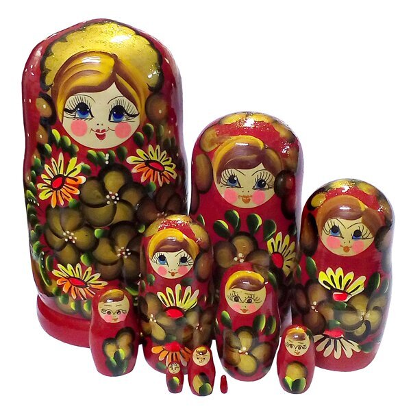 Матрешка RNToys Праздничная 10 в 1, Д-493