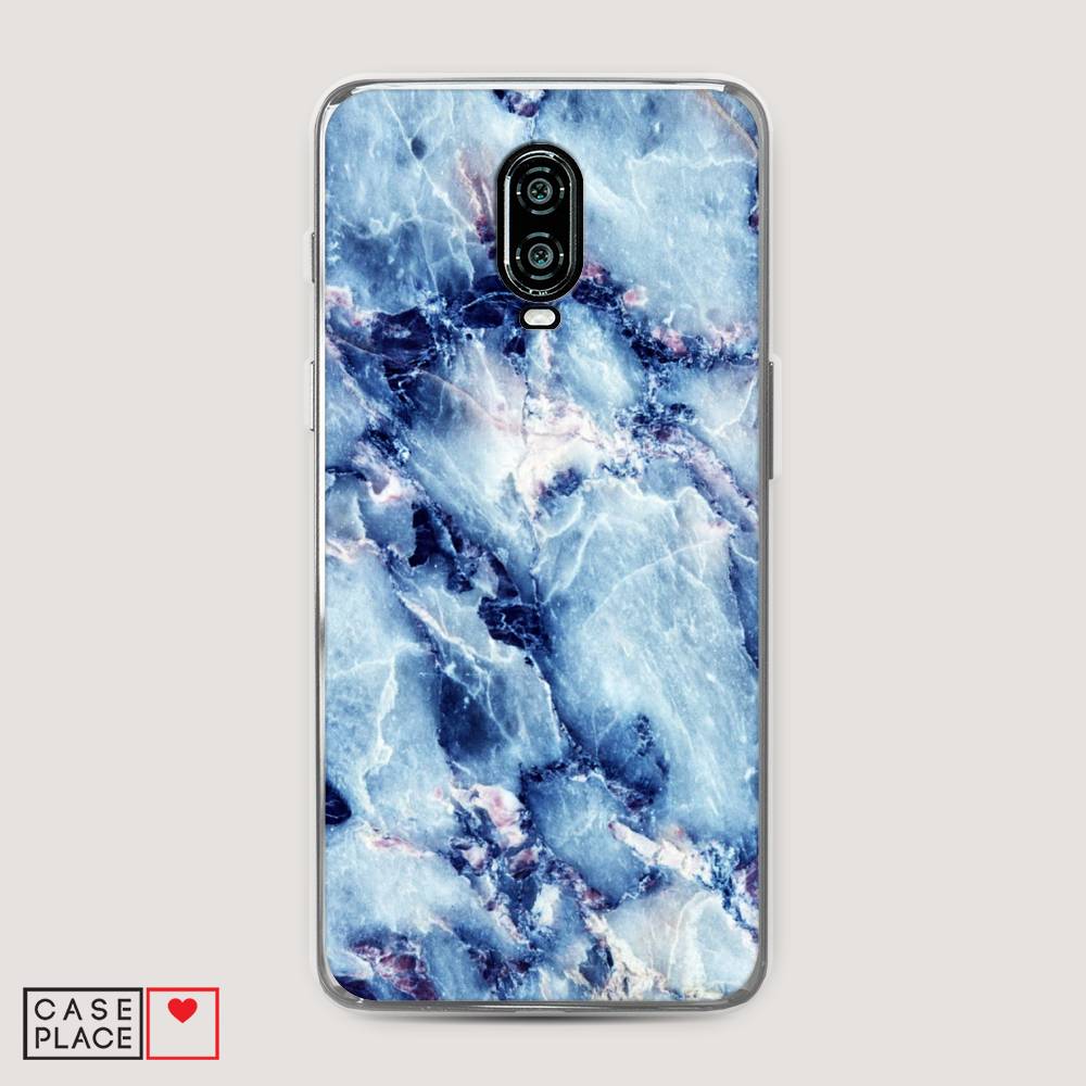 

Чехол на Oneplus 6T "Мрамор с синими прожилками", Синий, 150650-3