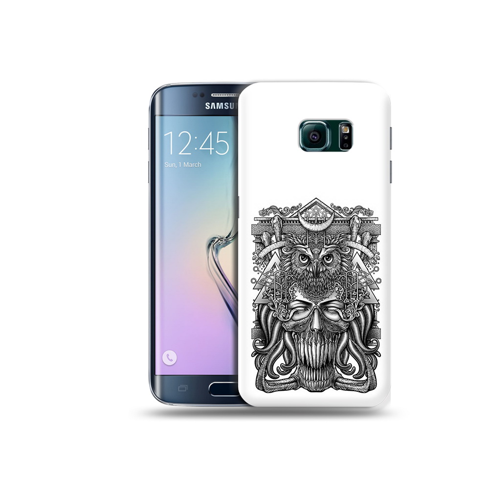 

Чехол MyPads Tocco для Samsung Galaxy S6 Edge зубастая сова, Прозрачный, Tocco