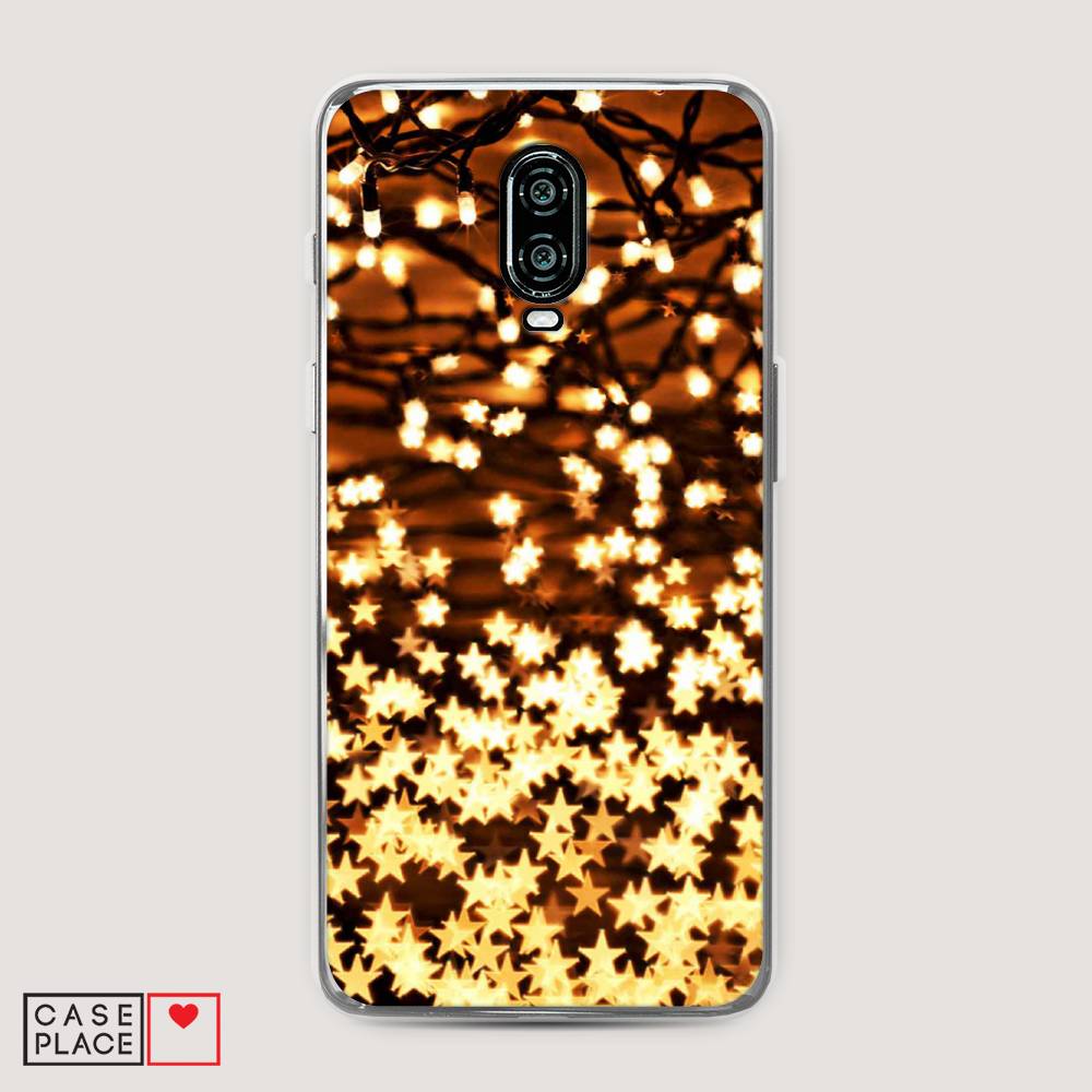 

Чехол на Oneplus 6T "Новогодняя гирлянда", Золотистый, 150650-5