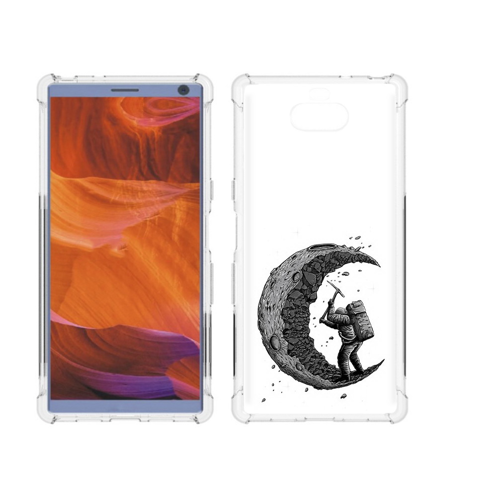 

Чехол MyPads Tocco для Sony Xperia 10 Plus камненная луна, Прозрачный, Tocco