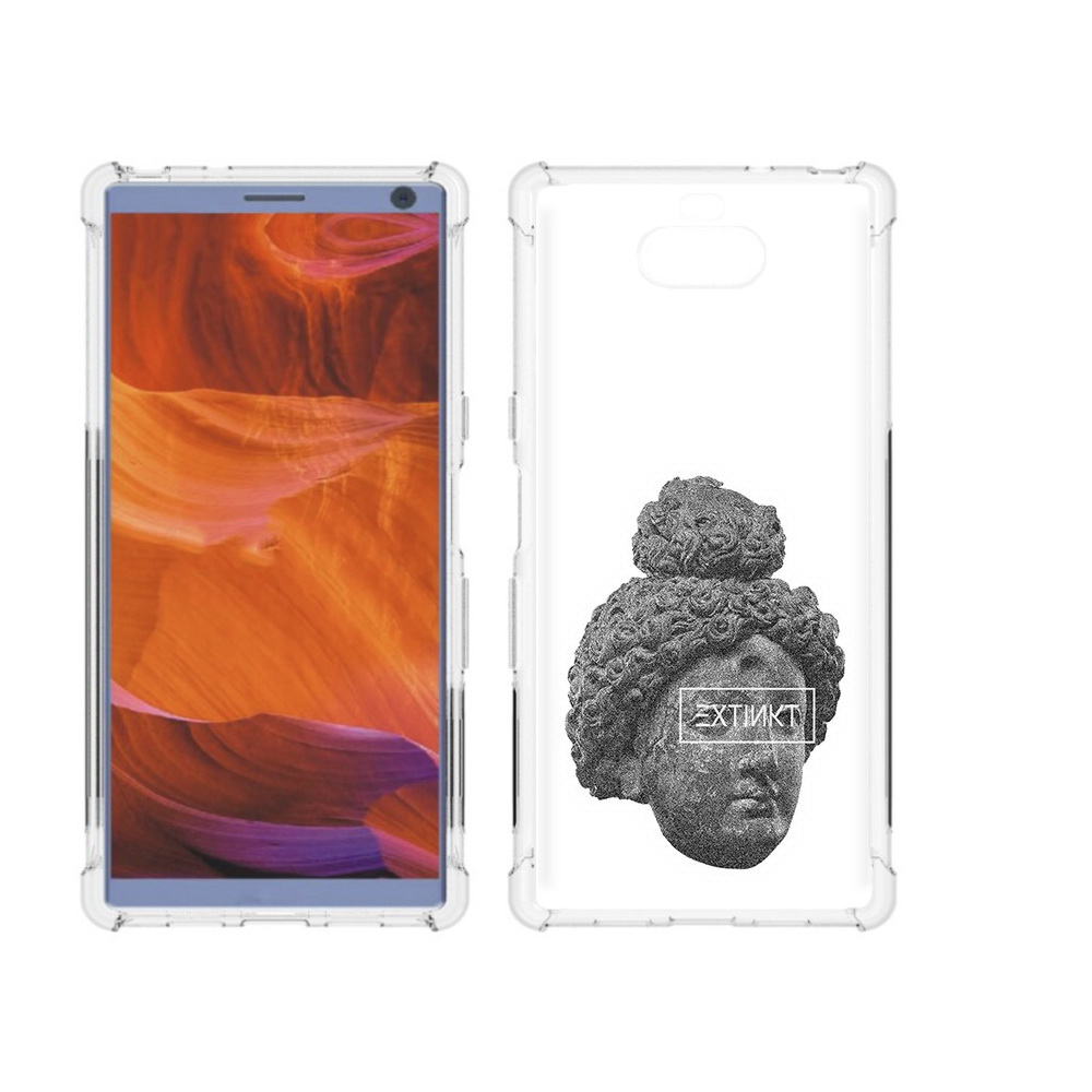 

Чехол MyPads Tocco для Sony Xperia 10 Plus каменное лицо девушки, Прозрачный, Tocco