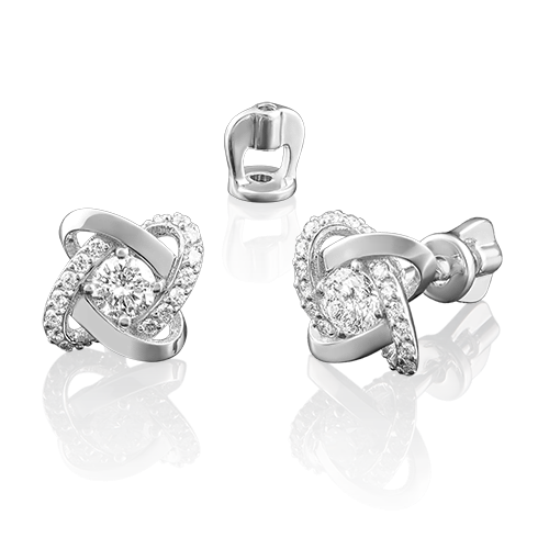 

Серьги пусеты из золота PLATINA jewelry 02-0839-00, бриллиант, 02-0839-00