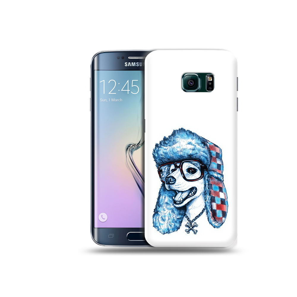 

Чехол MyPads Tocco для Samsung Galaxy S6 Edge зимний пес, Прозрачный, Tocco