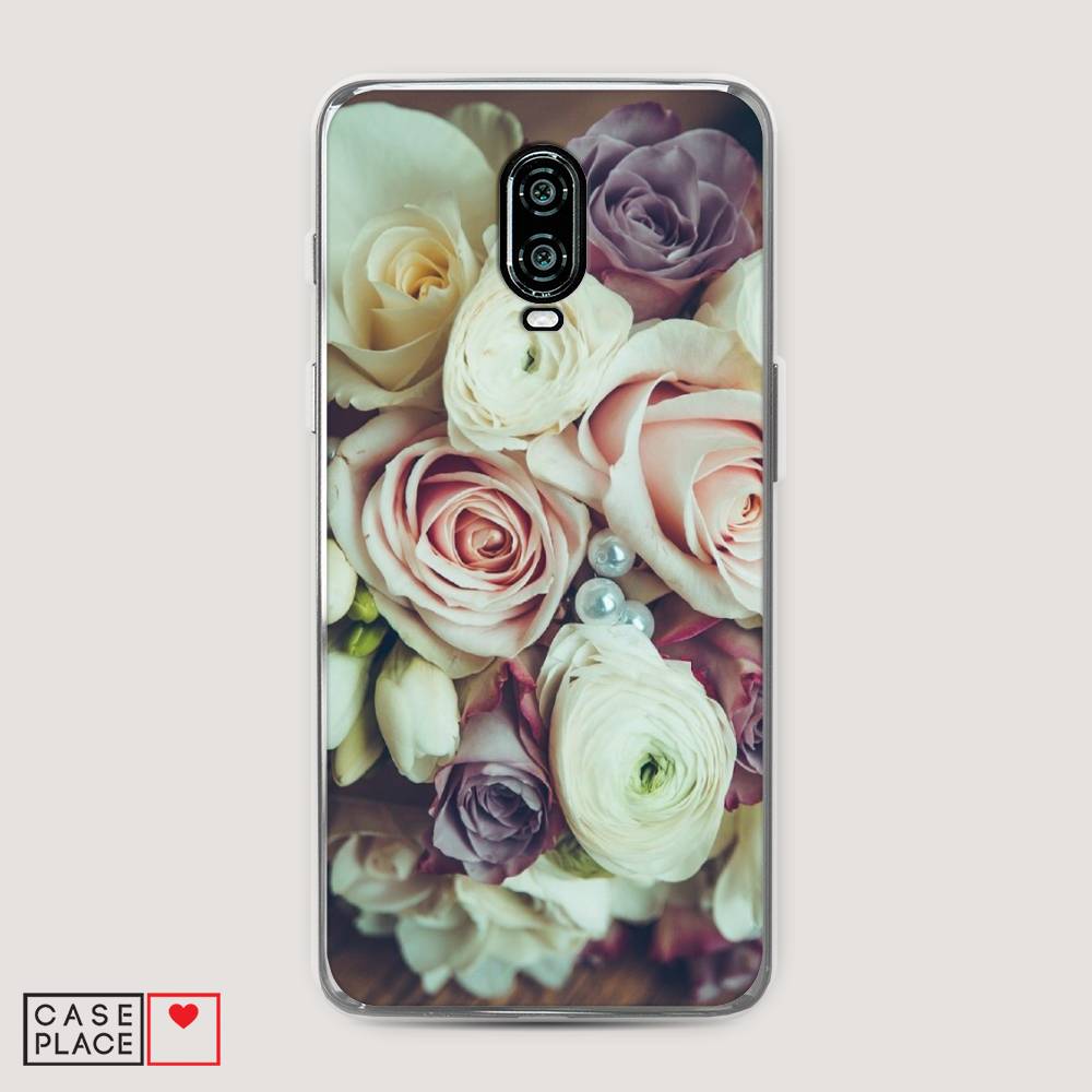 

Чехол на Oneplus 6T "Свадебный букет", Белый;фиолетовый, 150650-2