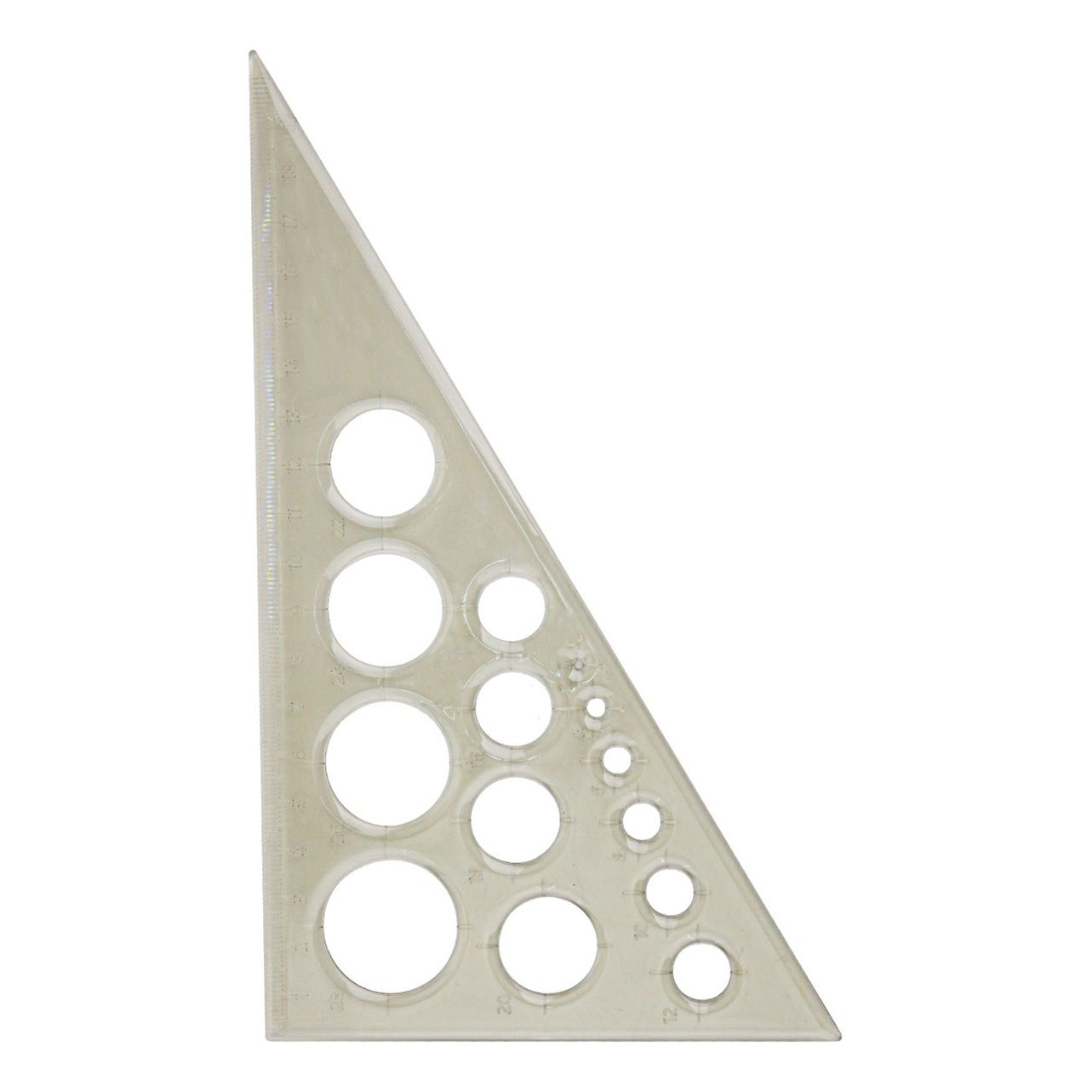Треугольник Проф-Пресс с окружностями прозрачный тонированный 19 см