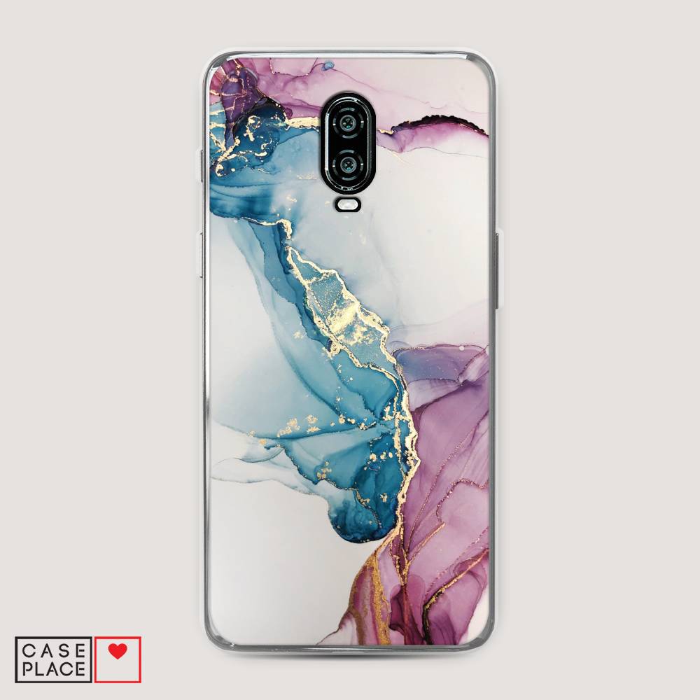 

Чехол на Oneplus 6T "Розовые разводы рисунок", 150650-3