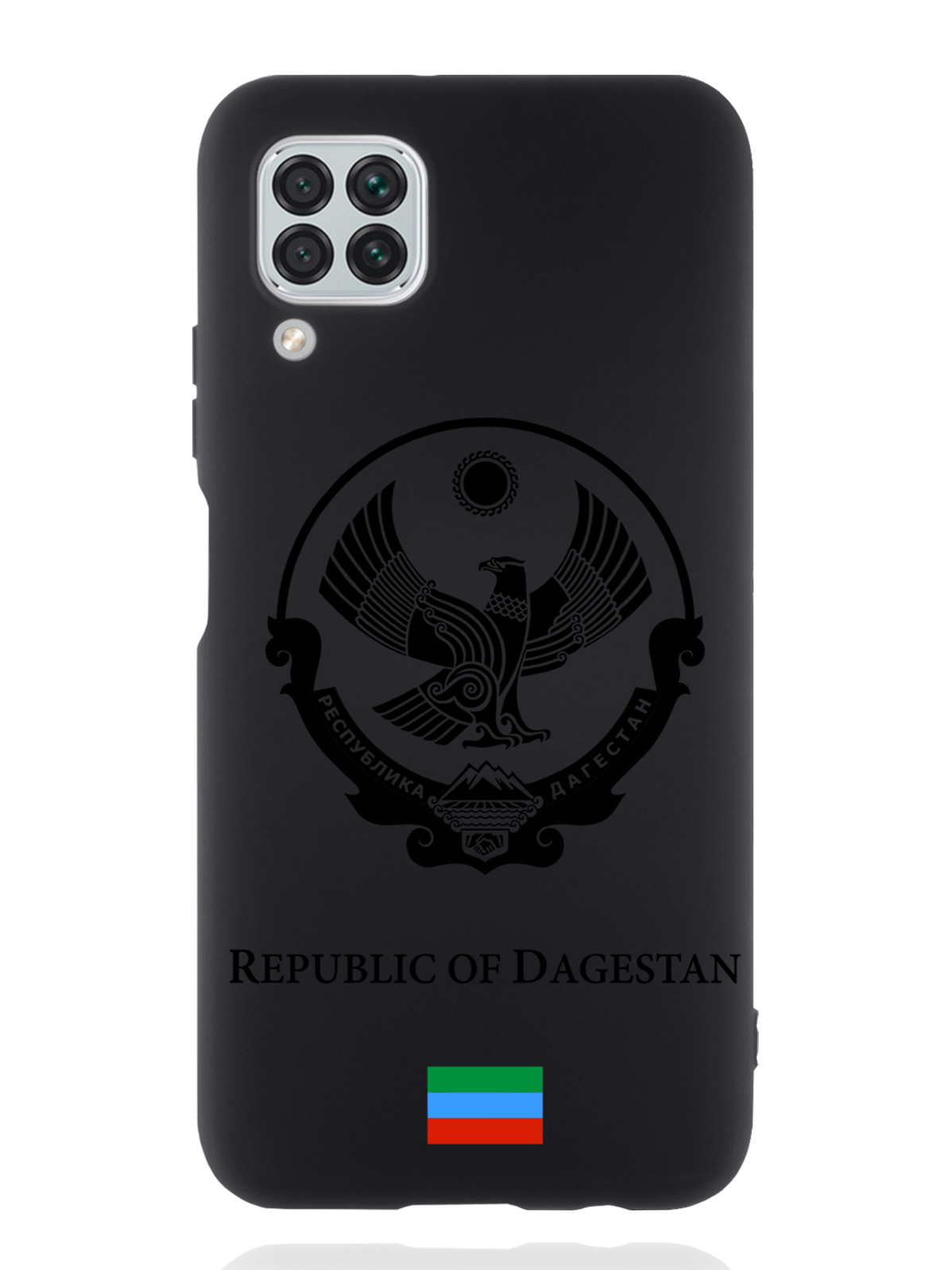 Чехол SignumCase Huawei P40 Lite Черный лаковый Герб Дагестана