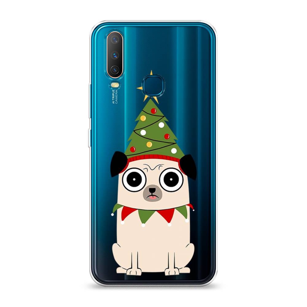 

Чехол для Vivo Y12/Y17 "Собачка с ёлочкой", Бежевый;красный;зеленый, 261850-1
