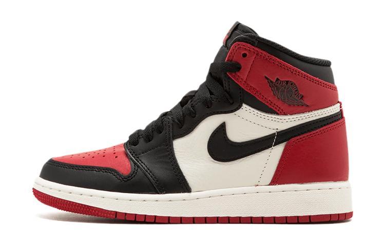 

Кеды унисекс Jordan Air Jordan 1 Retro High Bred Toe GS разноцветные 36.5 EU, Разноцветный, Air Jordan 1 Retro High Bred Toe GS