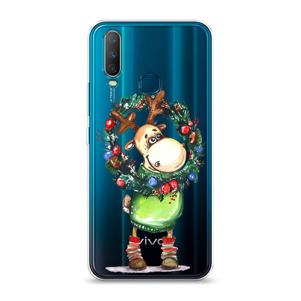 

Чехол для Vivo Y12/Y17 "Олень с новогодним венком", 261850-4