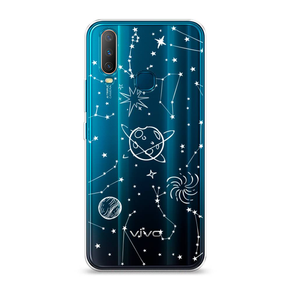 

Чехол на Vivo Y12/Y17 "Планеты в космосе", Белый, 261850-2