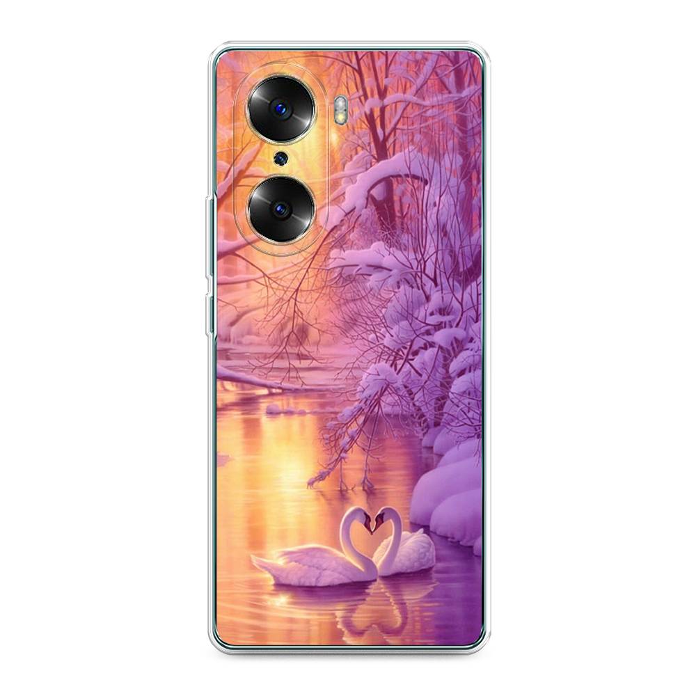 

Чехол на Honor 60 "Зима 1", Фиолетовый;желтый, 6106650-2