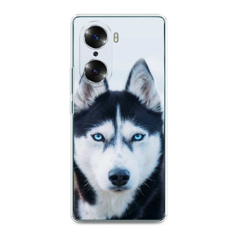 

Чехол на Honor 60 "Хаски 2", Синий;белый, 6106650-1