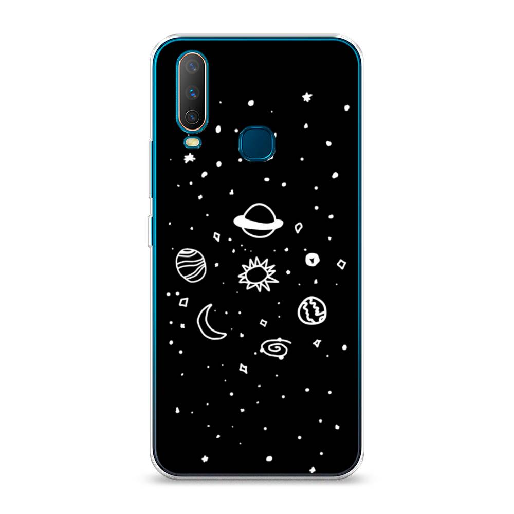 

Чехол для Vivo Y12/Y17 "Дудл солнечной системы", Бежевый;серый, 261850-2