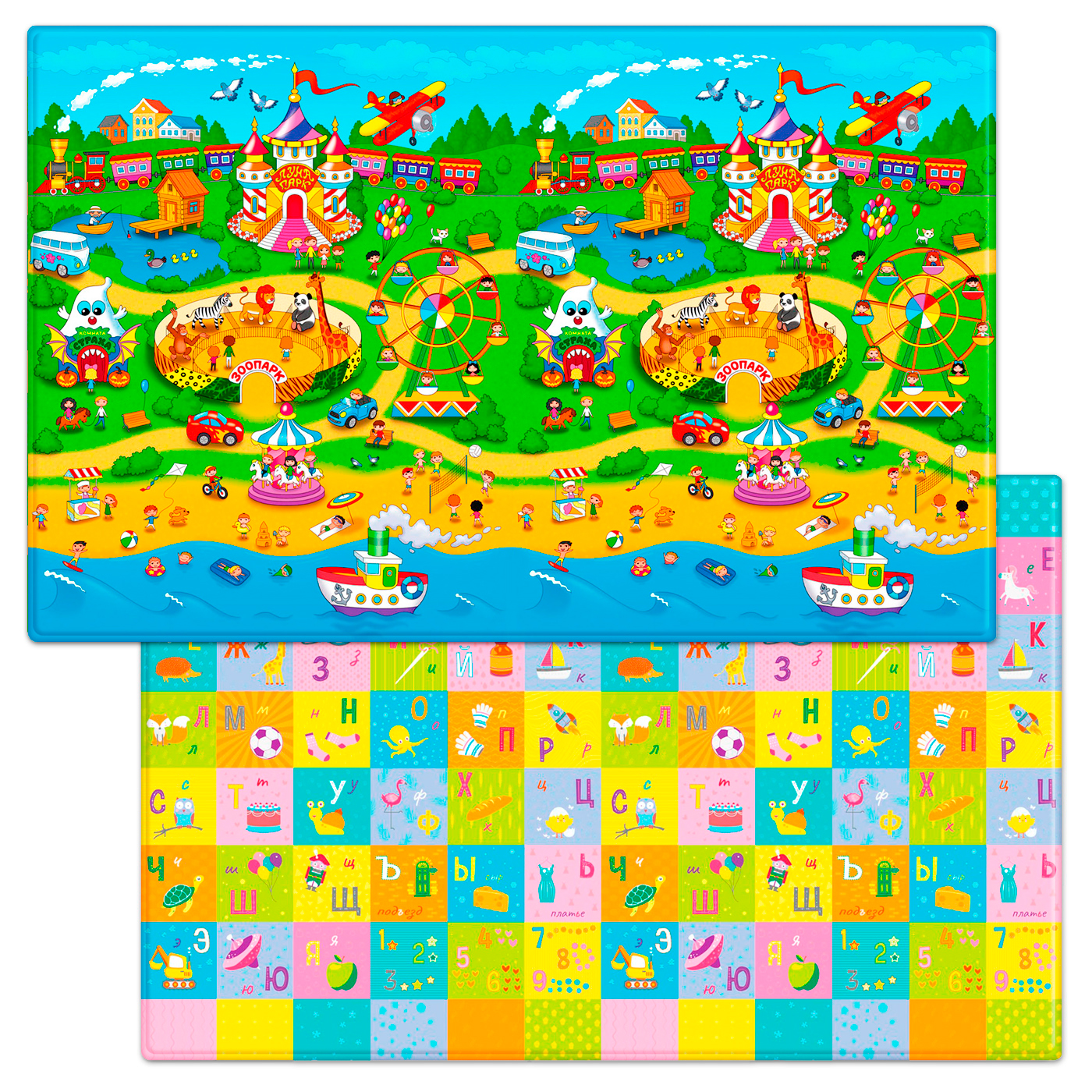 фото Коврик игровой двусторонний (2300х1400х15) funkids "big-15" art. fd-b15-2s, 011