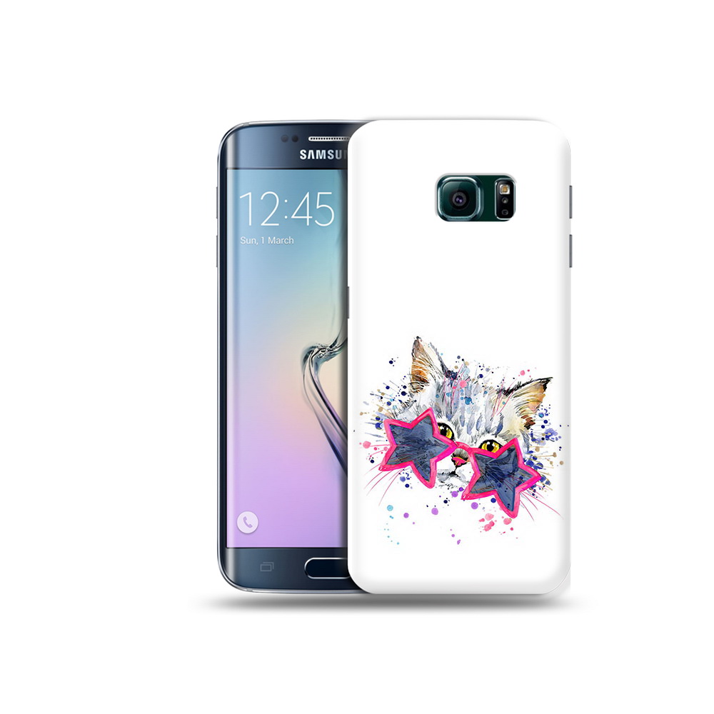

Чехол MyPads Tocco для Samsung Galaxy S6 Edge звездные очки, Прозрачный, Tocco
