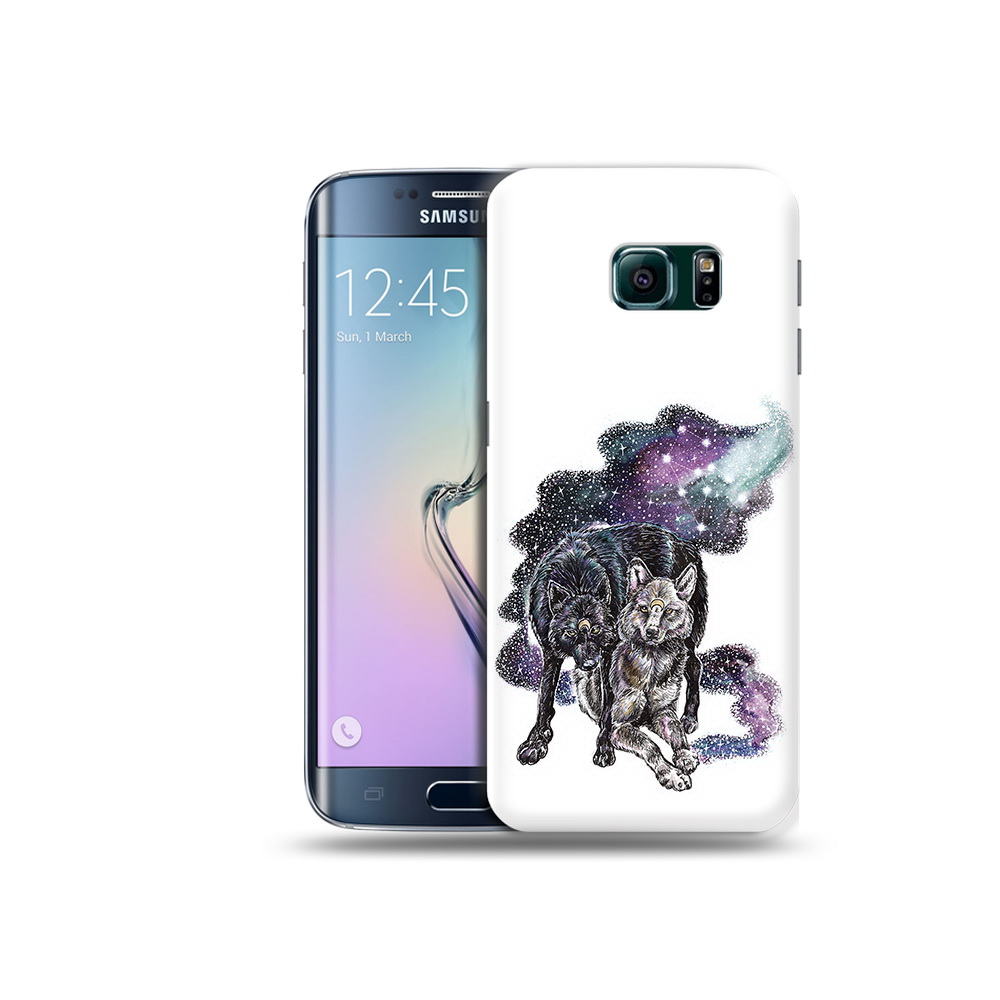 

Чехол MyPads Tocco для Samsung Galaxy S6 Edge звездные волки, Прозрачный, Tocco