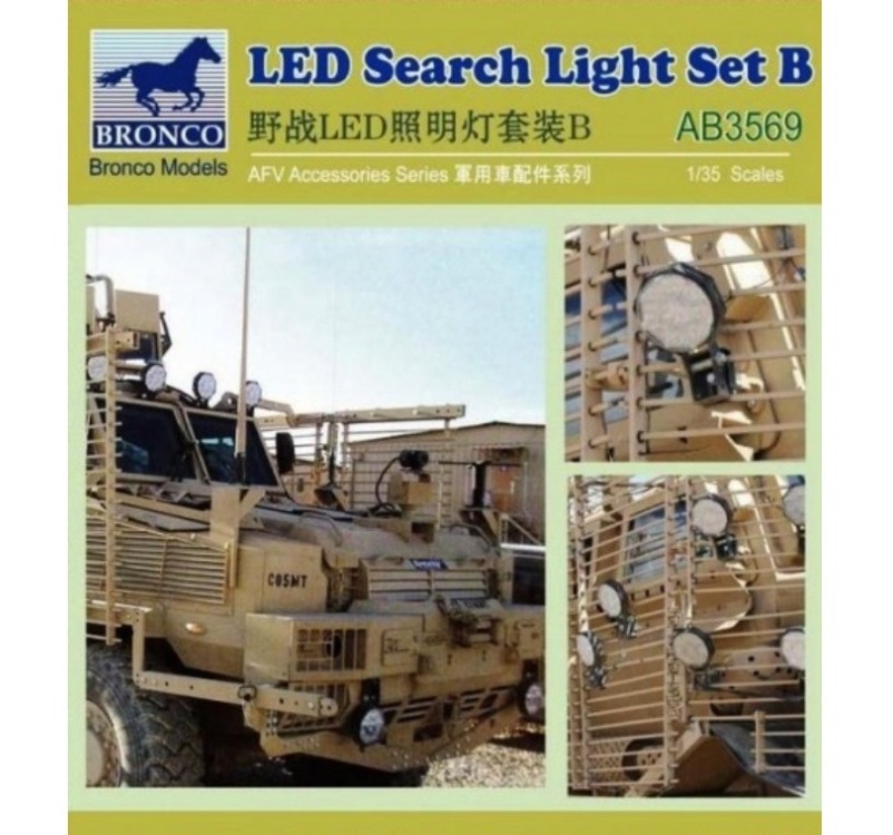 AB3569 Bronco 1/35 LED Search Light set B