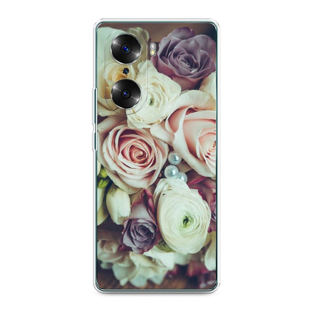 

Чехол на Honor 60 "Свадебный букет", Белый;фиолетовый, 6106650-2