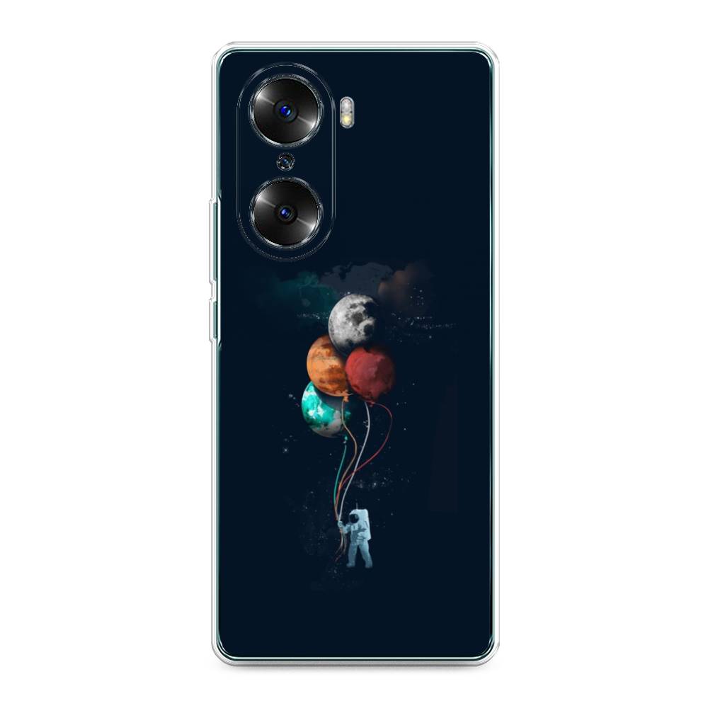

Чехол на Honor 60 "Космонавт с шариками", Разноцветный, 6106650-4