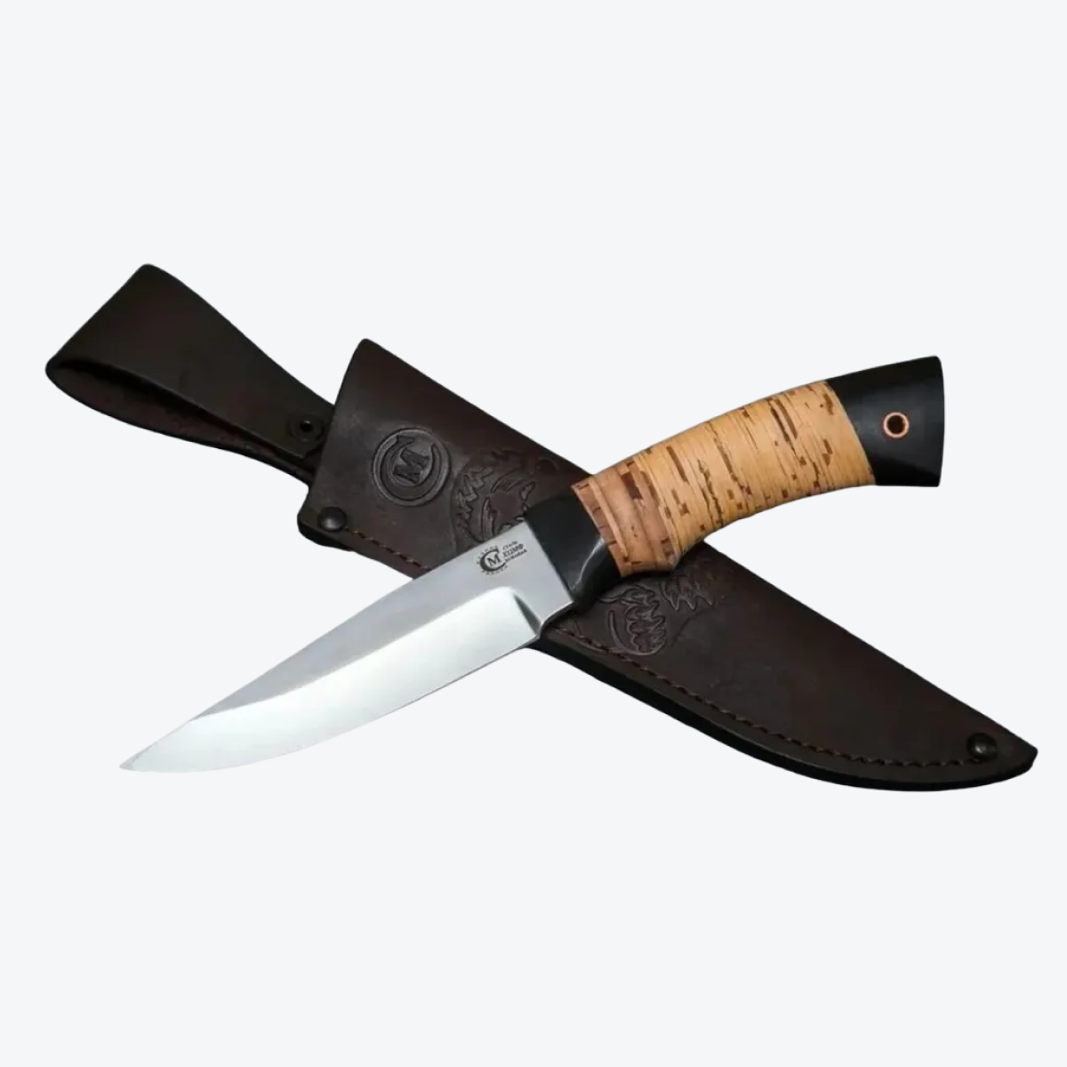 Нож Мастерская Семина Коршун сталь Х12МФ рукоять карельская береза граб 5220₽