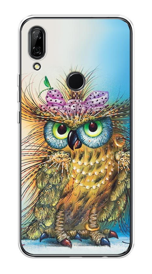 

Чехол на Honor 9X/Huawei P Smart Z "Модная сова", Коричневый;голубой, 69450-1