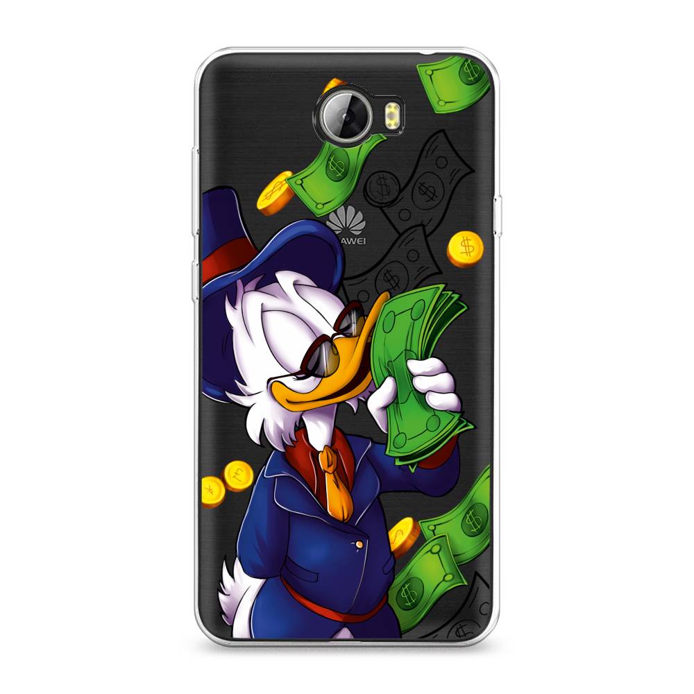 

Чехол для Honor 5A/Huawei Y5 II "Scrooge McDuck with Money", Синий;зеленый;белый, 60350-6