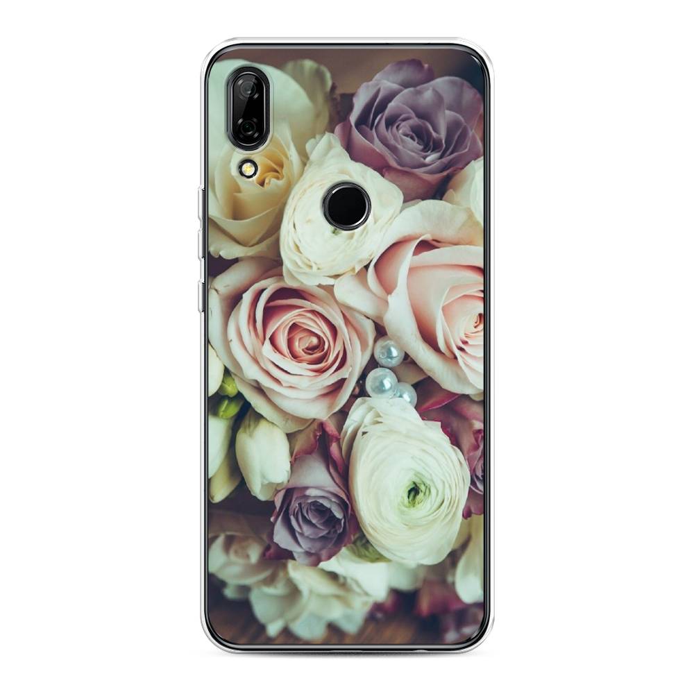 

Чехол для Honor 9X/Huawei P Smart Z "Свадебный букет", Белый;фиолетовый, 69450-2