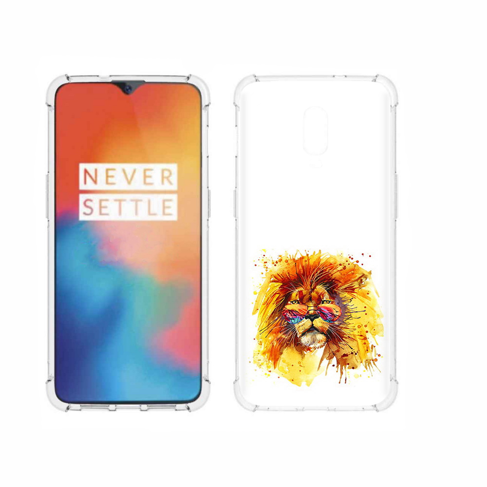 

Чехол MyPads Tocco для OnePlus 6T лев в очках, Прозрачный, Tocco