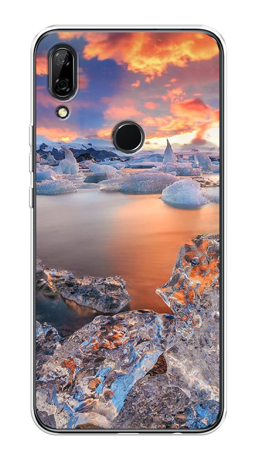 

Чехол на Honor 9X/Huawei P Smart Z "Ледники", Синий;оранжевый, 69450-2