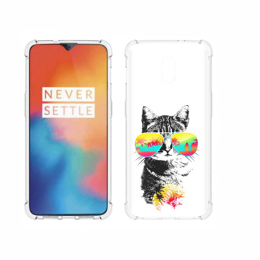 

Чехол MyPads Tocco для OnePlus 6T крутой кот, Прозрачный, Tocco