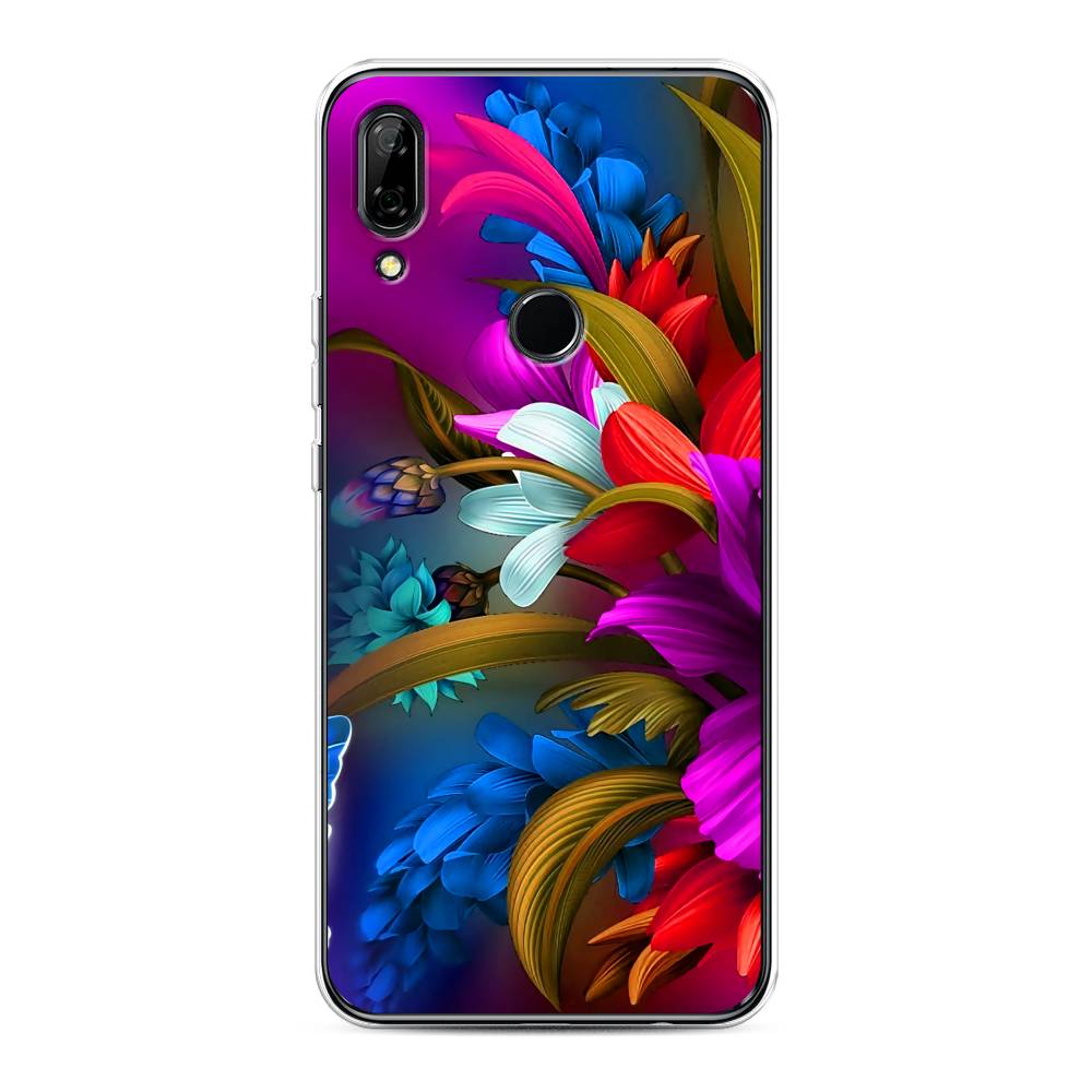 

Чехол для Honor 9X/Huawei P Smart Z "Фантастические цветы", Фиолетовый;красный;синий, 69450-2